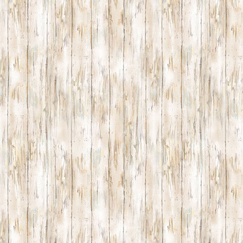 Tan Barn Wood Planks Cotton Fabric 