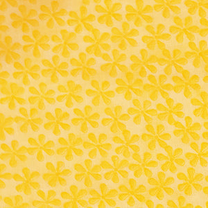 tonal stylized yellow flowers on yellow