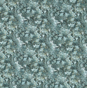 Metallic Green Evergreen Boughs Cotton Fabric by Benartex. Available at Colorado Creations Quilting