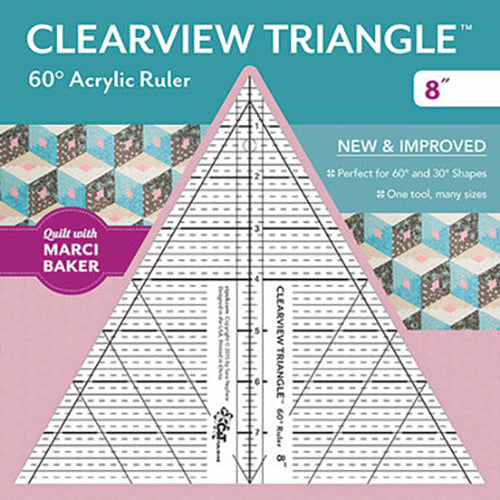 With the Clearview Triangle, 60 degree shapes are as versatile and simple to work with as 90 degree, and often add more interest to a design. 