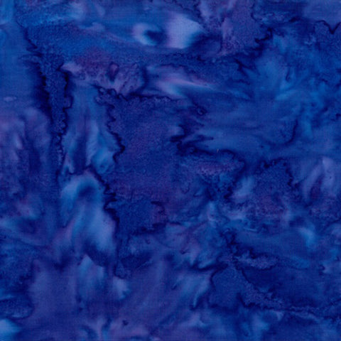 This batik cotton fabric is deep blue with some purple. 