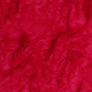 Mottled red Batik Cotton Fabric 