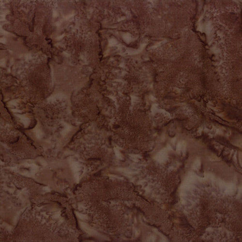 Mottled dark brown Batik Cotton Fabric 