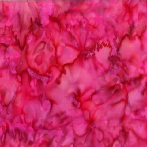 Mottled Camellia Pink Batik Cotton Fabric available at Colorado Creations Quilting