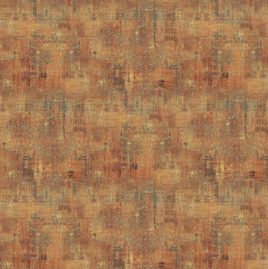 This digitally printed cotton fabric features rust texture