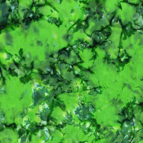 This green batik looks like the inside of a geode rock formation.