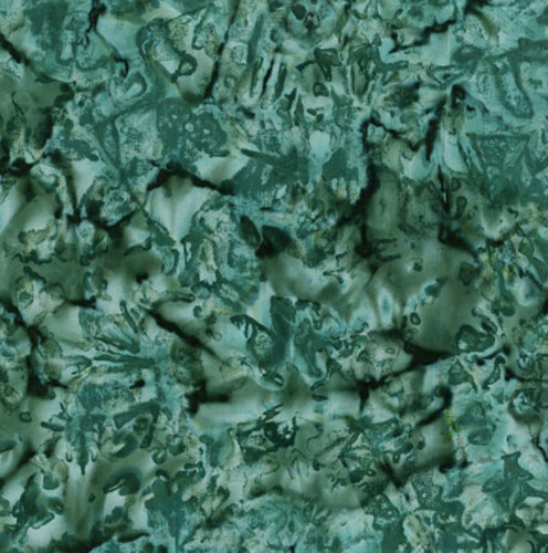 This green batik looks like the inside of a geode rock formation.