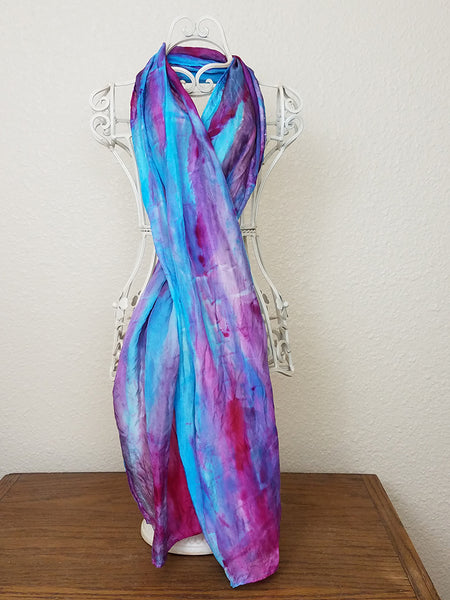 100% Silk Scarf, Hand Dyed