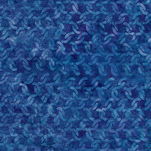 This blue tonal fabric features interlocking chain by Island Batiks. Available at Colorado Creations Quilting