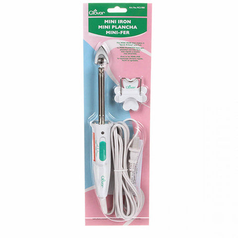 Clover Mini Iron is perfect for pressing Quick Bias in Stained Glass Quilting, Appliqueing, Pressing Seams, Paper Crafting and many other quilting and sewing projects. Equipped with low and high temperature settings and an easy to grip handle. Its compact size, ideal for detailed work and making it easy carry to with you to that next quilt and other craft class or travel destination.