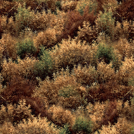 Great detailed brownish grass or brush cotton fabric by Quilting Treasures