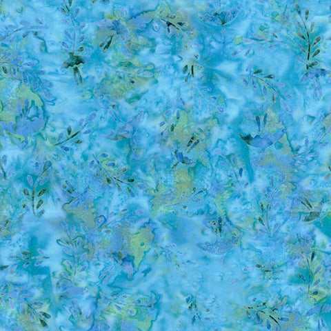 Striated Navy Blue Batik Cotton Fabric