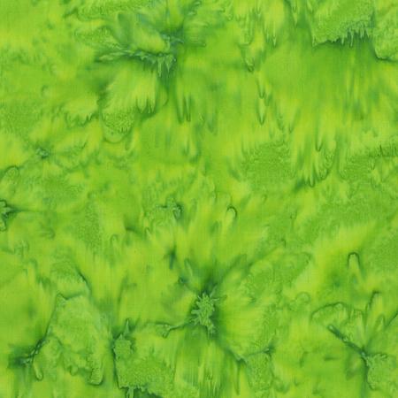 Mottled Pickle Green Batik Cotton Fabric by Anthology