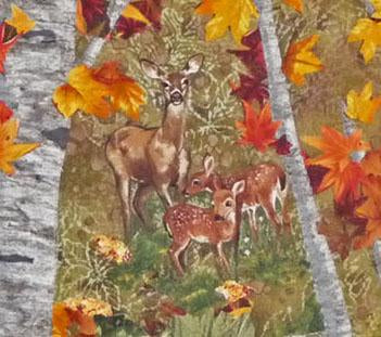 Deer family hiding in the Among the Trees quilt pattern by Colorado Creations Quilting