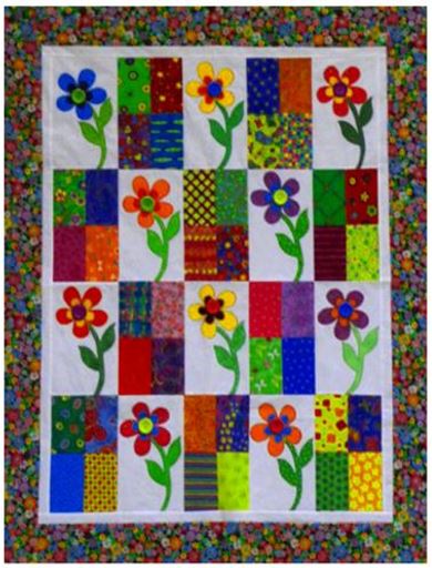 Flower Power Applique Quilt Pattern