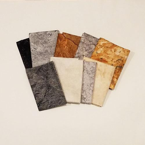 This fat quarter bundle has a selection of Stonehenge fabrics by Northcott that simulate rock formations with cracks and crevasses.