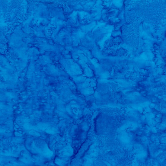 Mottled royal Blue Batik Cotton Fabric available at Colorado Creations Quilting
