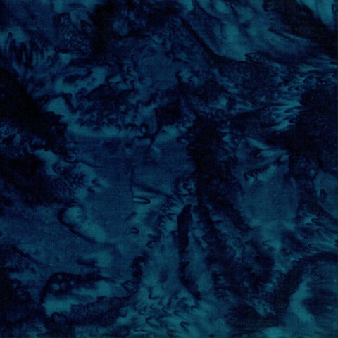 Mottled dark navy Blue Batik Cotton Fabric available at Colorado Creations Quilting