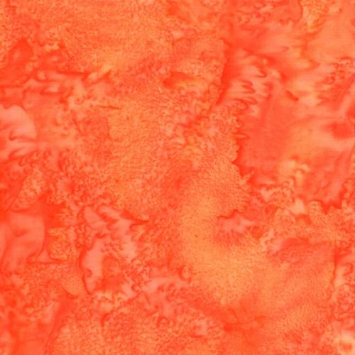 Mottled Pumpkin Orange Batik Cotton Fabric available at Colorado Creations Quilting