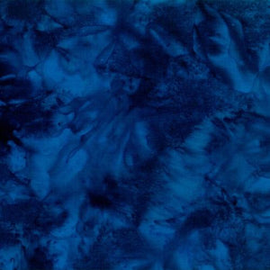 Mottled Sapphire Blue Batik Cotton Fabric available at Colorado Creations Quilting