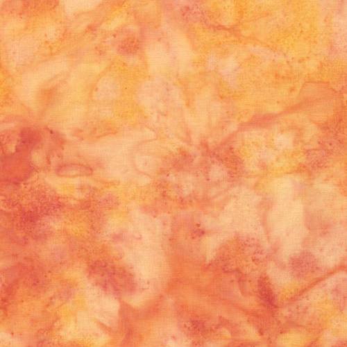 Mottled Mimosa Orange Batik Cotton Fabric available at Colorado Creations Quilting