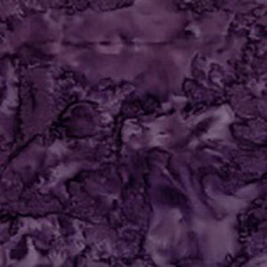 Mottled dark violet Batik Cotton Fabric 