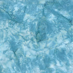 Mottled Blue Batik Cotton Fabric 