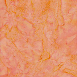 Mottled  marmalade orange-colored Island Batik Fabrics