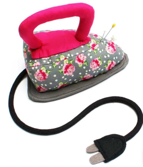 This adorable pin cushion, in the form of an iron is sure to put a smile on your face! 