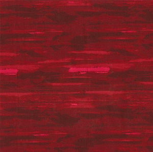 Striped red cotton fabric 