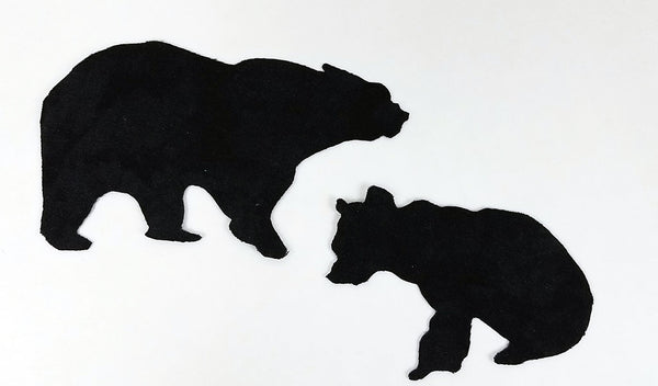 Laser Cut Pre-fused Fabric Images Mom and Baby Bear