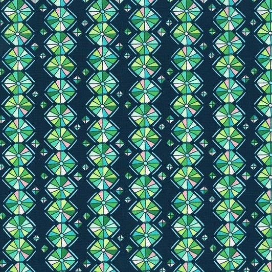 Kaleidoscopes on Navy Cotton Fabric