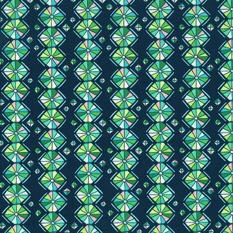 Kaleidoscopes on Navy Cotton Fabric