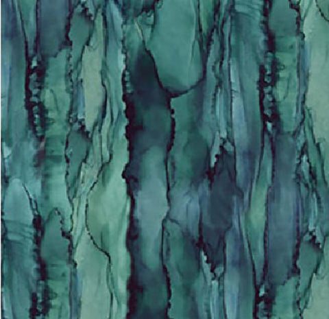 digitally printed teal colored vertical lines texture in a water color-style cotton fabric is available at Colorado Creations Quilting