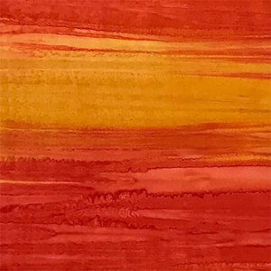 Striated (striped) Orange and Yellow Batik Cotton Fabric available at Colorado Creations Quilting