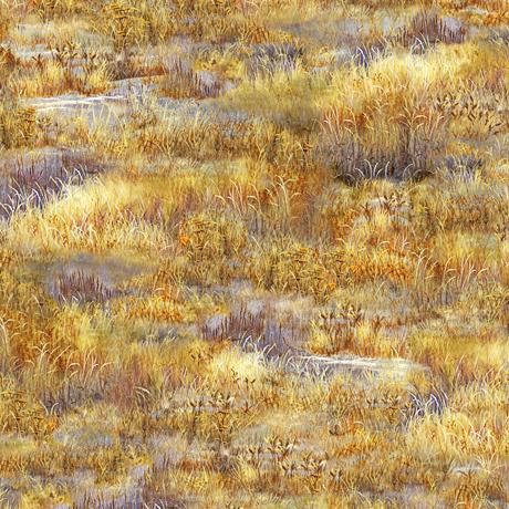 Golden grass  cotton fabric by Quilting Treasures