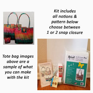 Image of various notions needed to make Aunties Two Rockport Tote handbag.  Available at Colorado Creations Quilting