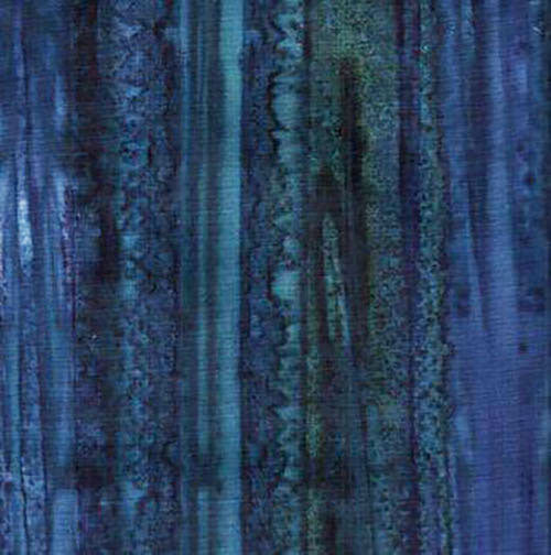 Striated (striped) Navy Blue Batik Cotton Fabric 