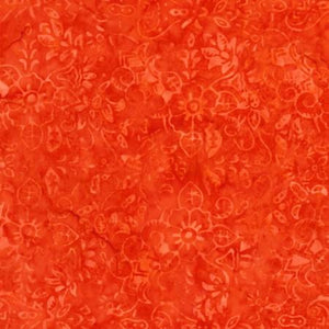 Orange batik fabric by the yard by Timeless Treasures, orange fabric by the  yard, mums batik fabric, orange mums fabric, #20377
