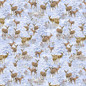 Woodland Deer and Berries Cotton Fabric  Timeless Treasures – Colorado  Creations Quilting